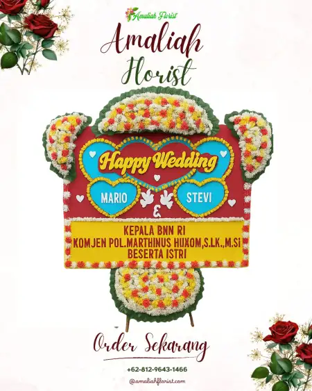 Papan Bunga Pernikahan Batu Sopang